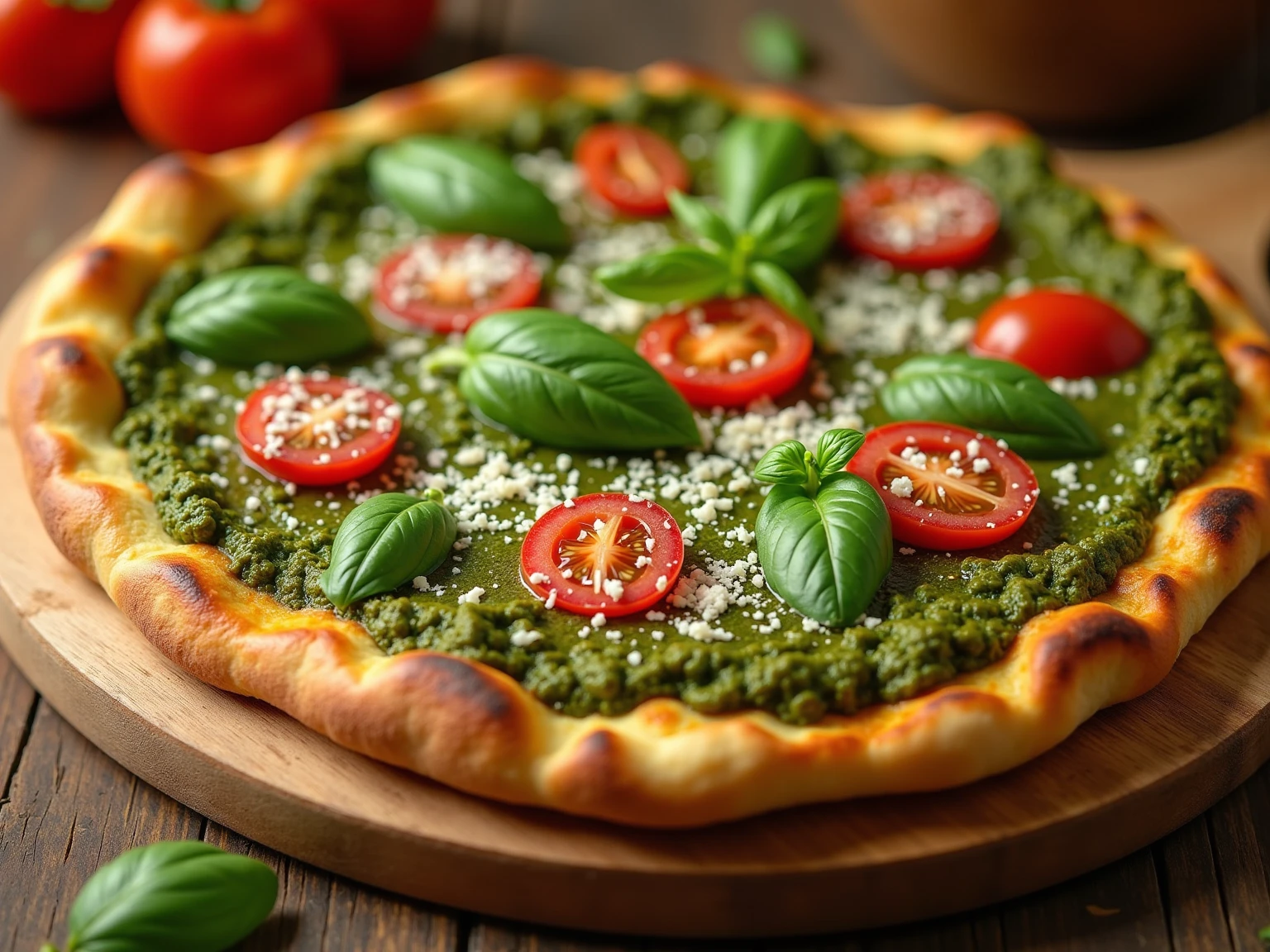 Homemade Pesto Pizza